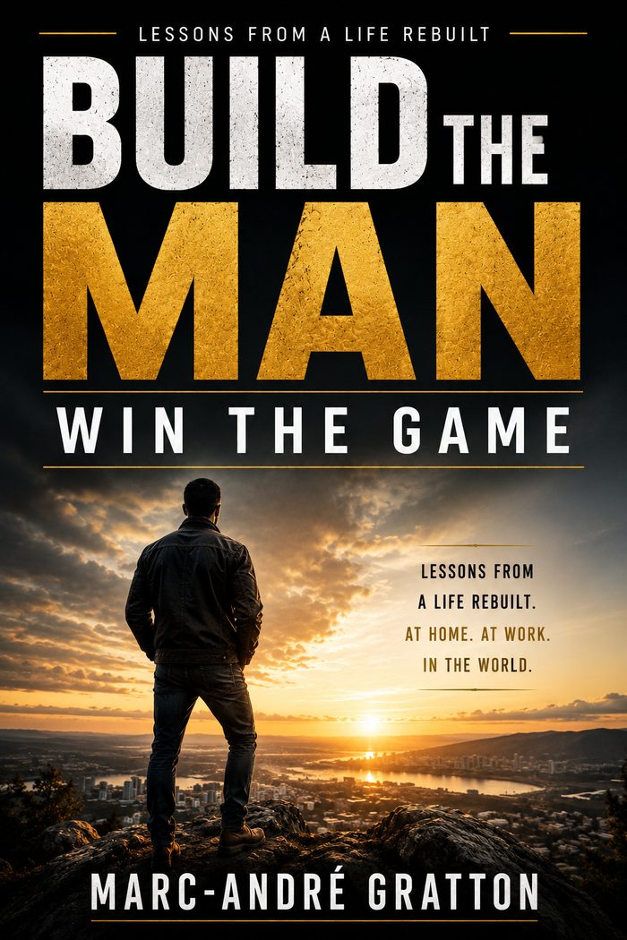 Build the Man, Win the Game — book cover by Marc-André Gratton